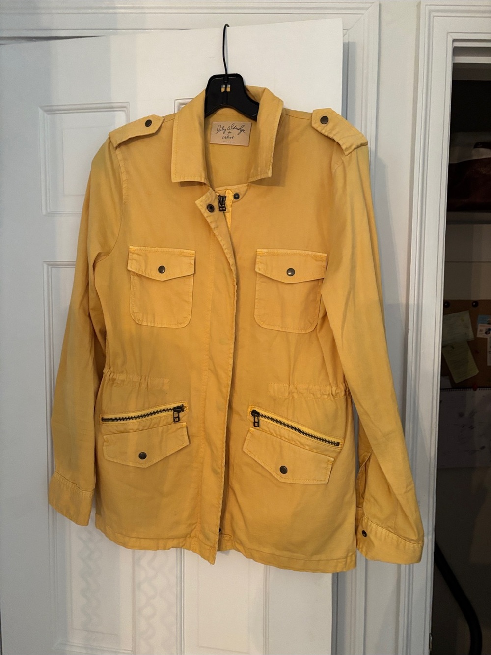 Velvet by Graham & Spencer Mustard Yellow Utility Trench Coat